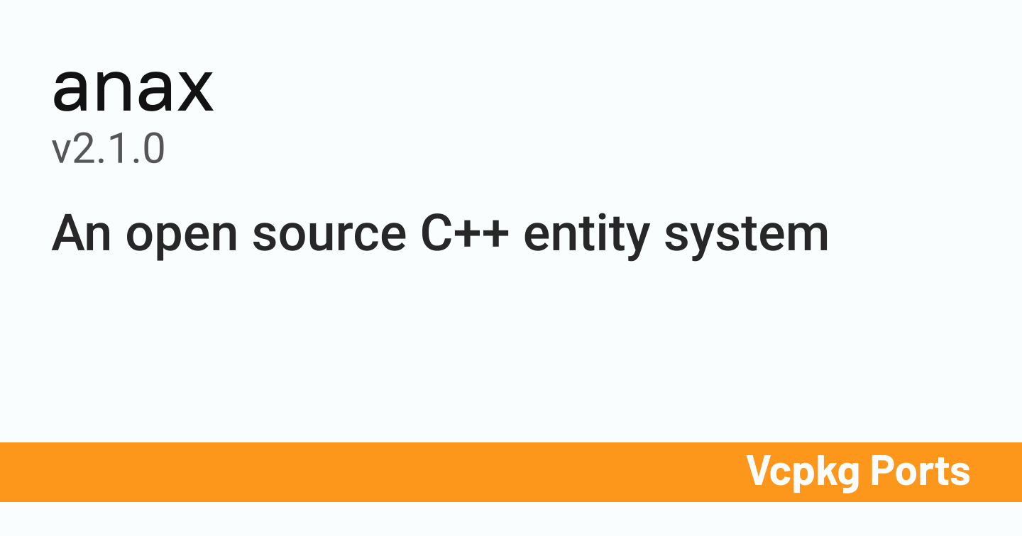anax v2.1.0 - Vcpkg Ports