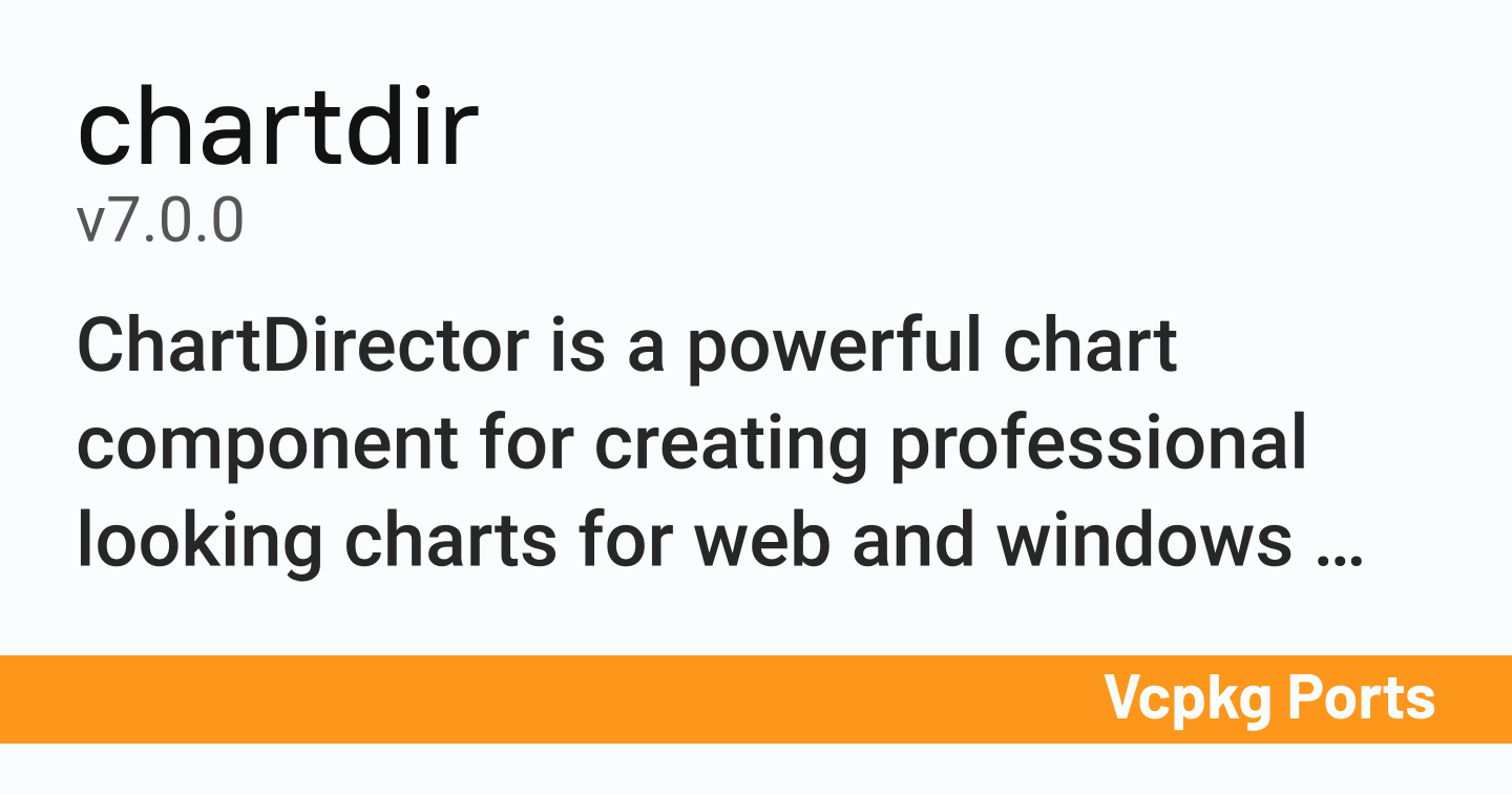 chartdir v7.0.0 - Vcpkg Ports