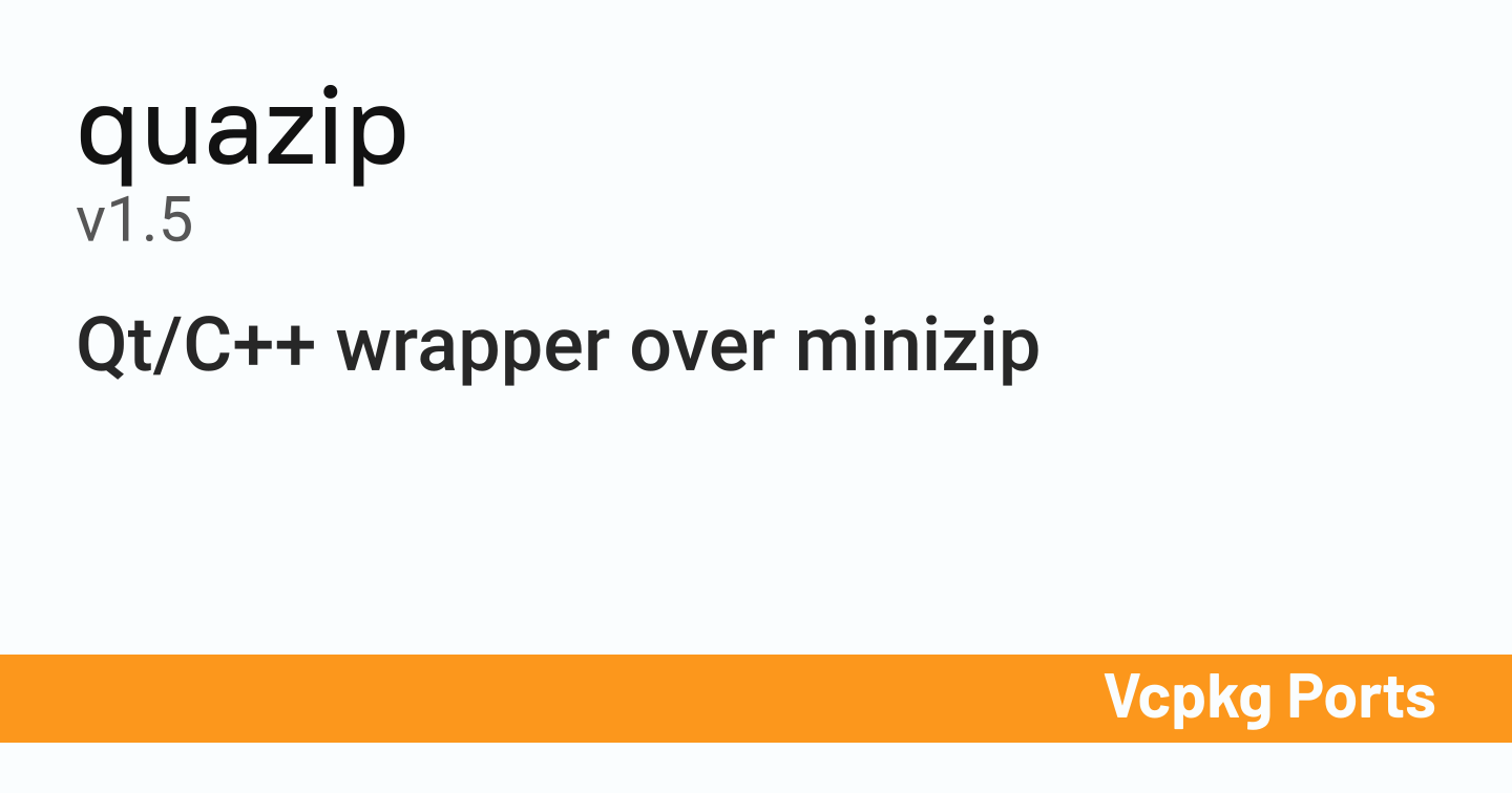 quazip v1.5 - Vcpkg Ports