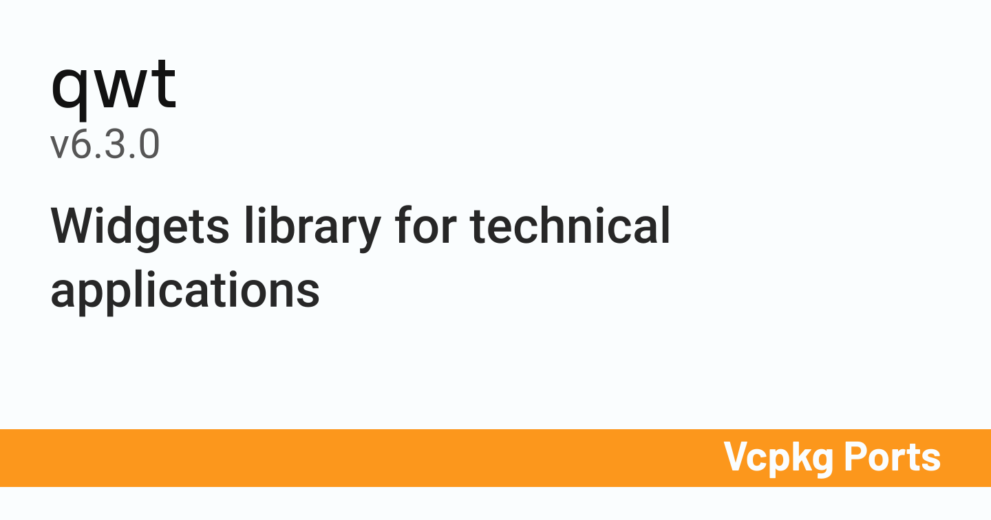 qwt v6.3.0 - Vcpkg Ports