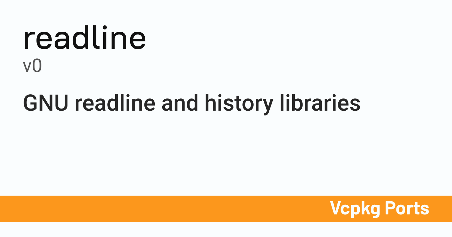readline v0 - Vcpkg Ports
